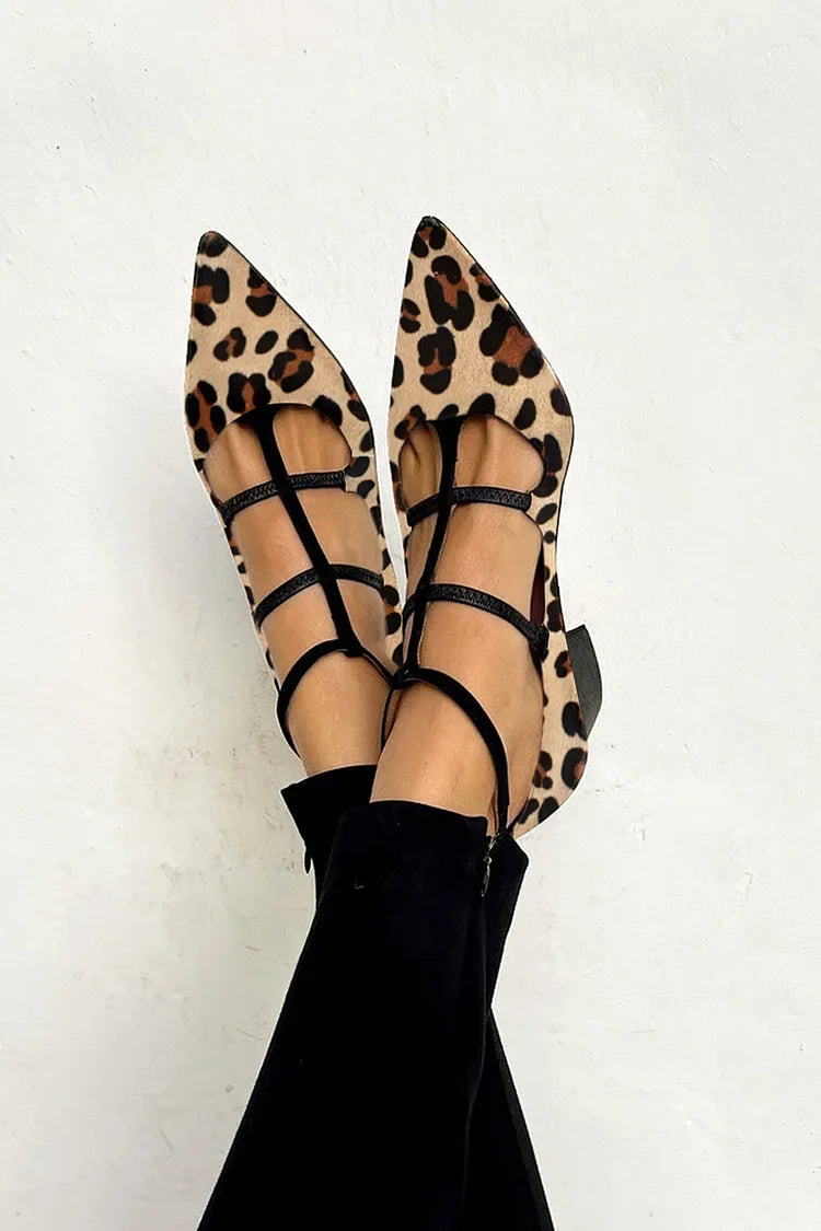 LUDOVICA | BALLERINA IN ANIMAL PRINT WITH STRAPS