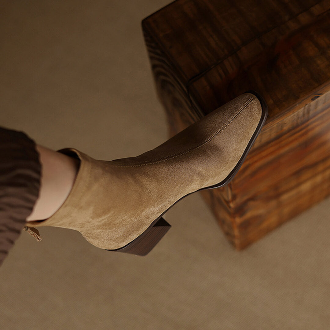 Maria - Authentic Suede Booties
