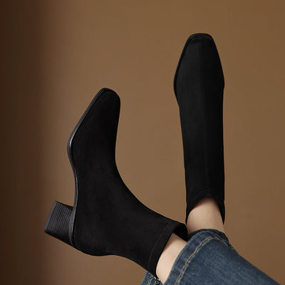 Maria - Authentic Suede Booties