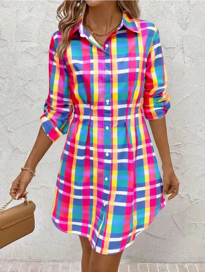 Nisha | Chic Check Mini Dress