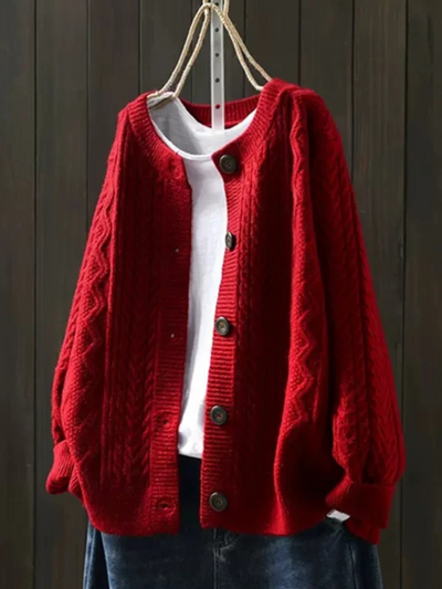 Lorena - Comfortable Cable Cardigan