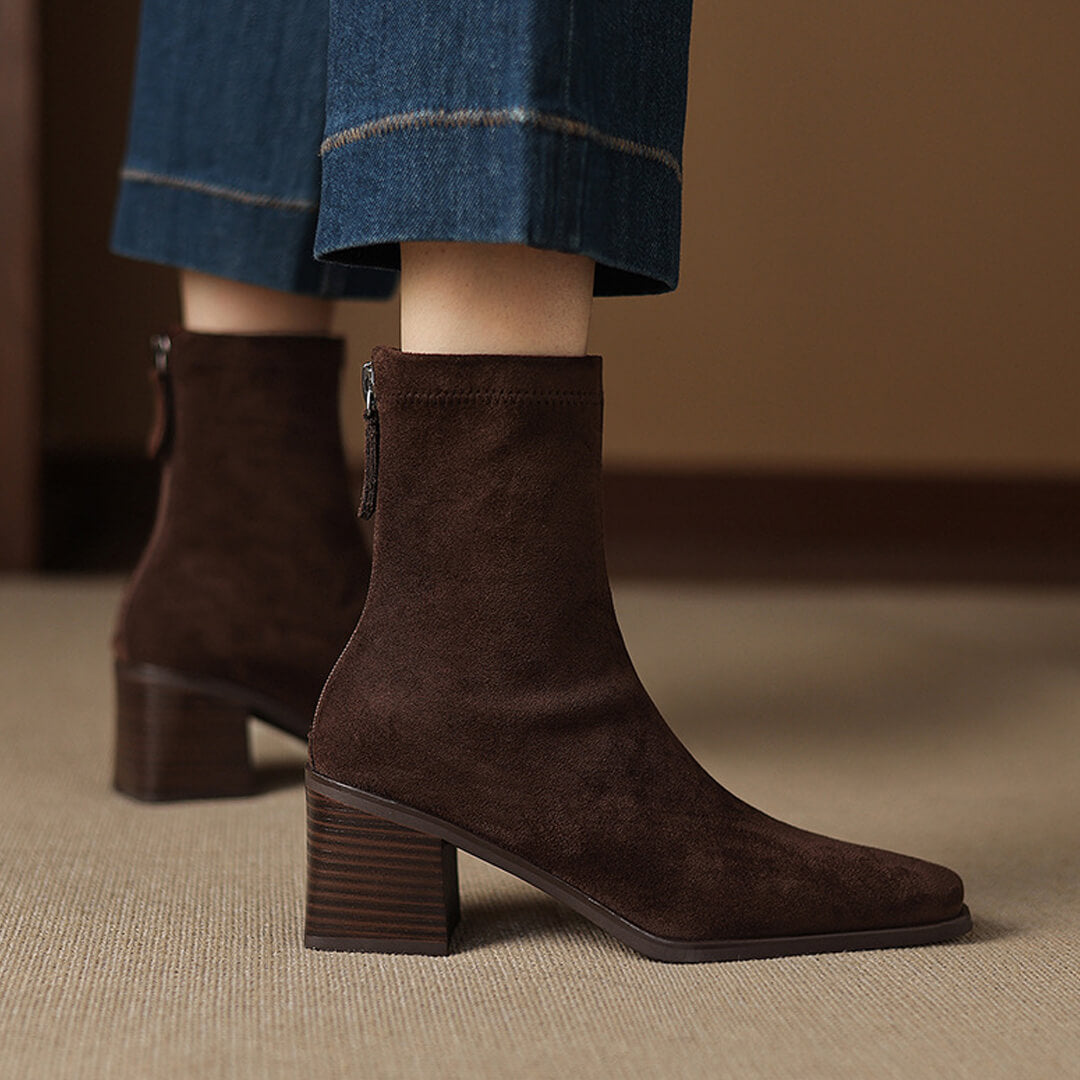 Maria - Authentic Suede Booties
