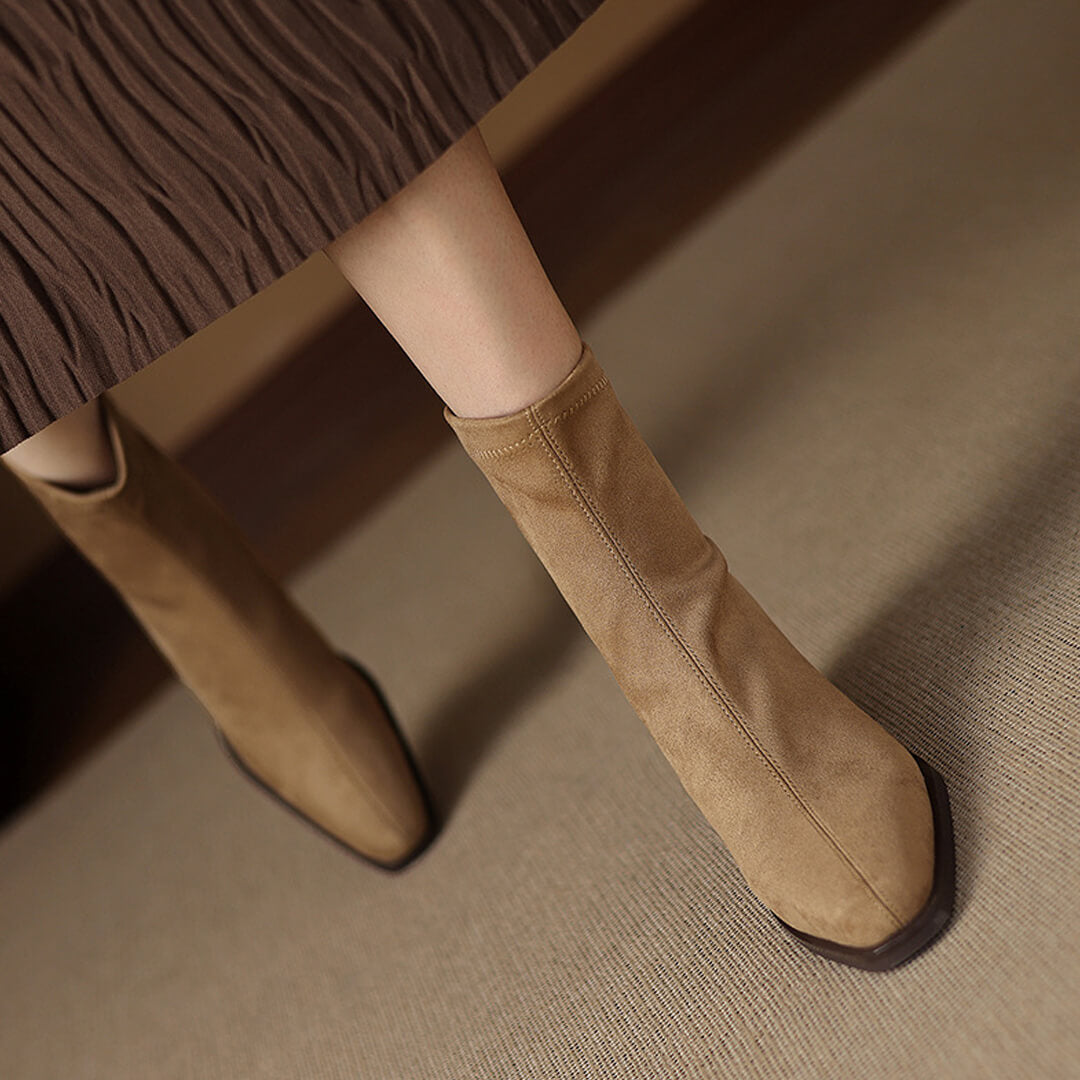 Maria - Authentic Suede Booties