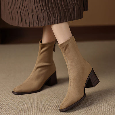 Maria - Authentic Suede Booties