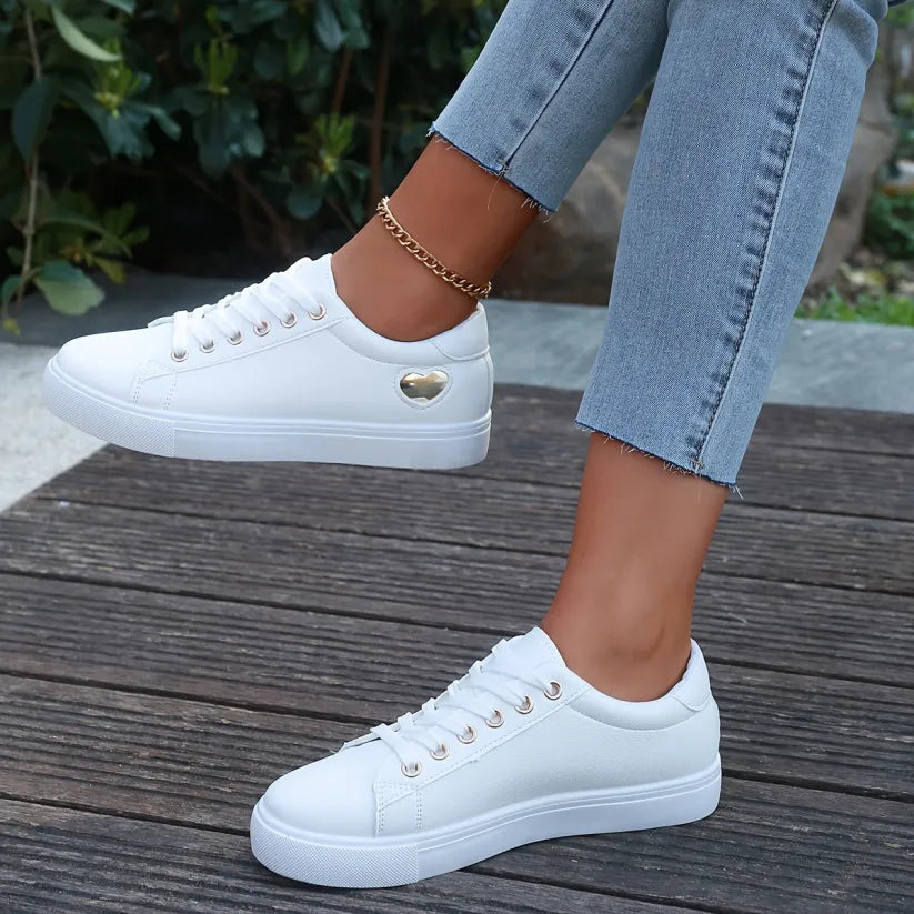 Elodie - Casual Lace-Up Low-Top Sneakers