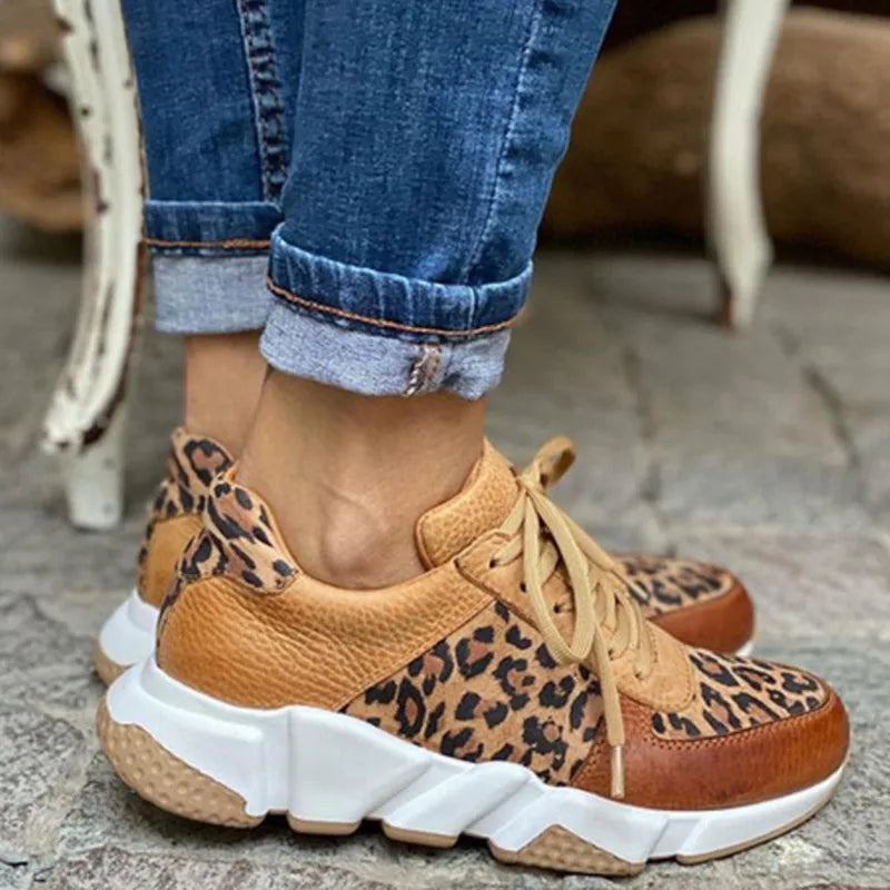 Brooklyn - Cozy Leopard Print Sneakers