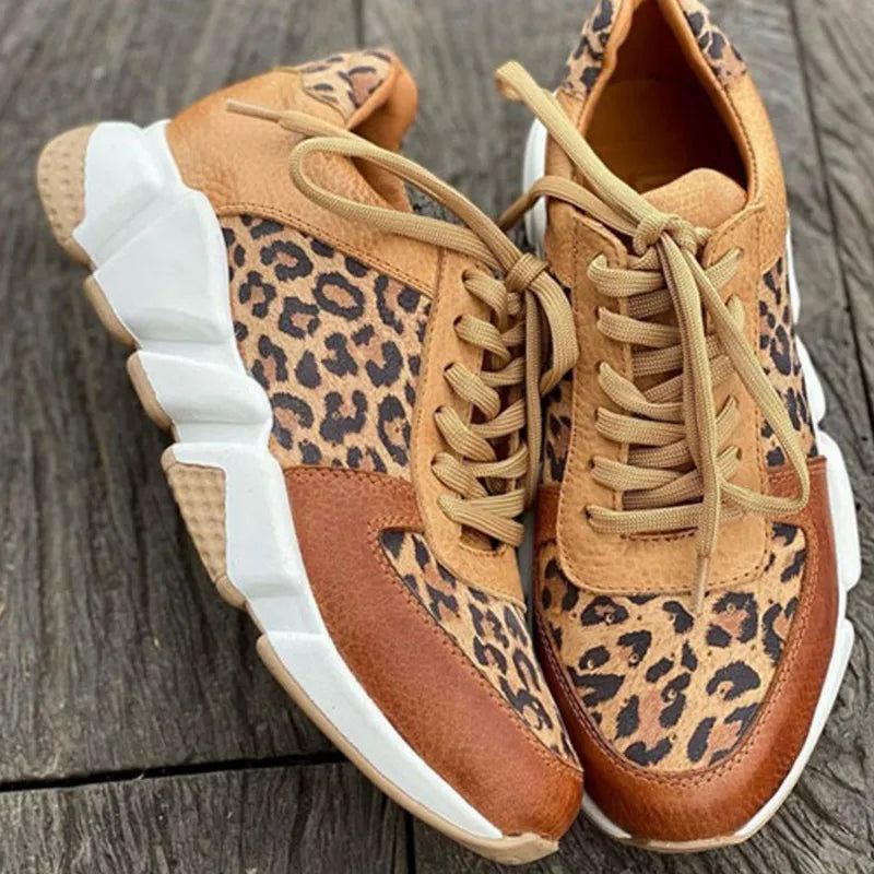 Brooklyn - Cozy Leopard Print Sneakers