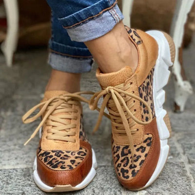 Brooklyn - Cozy Leopard Print Sneakers