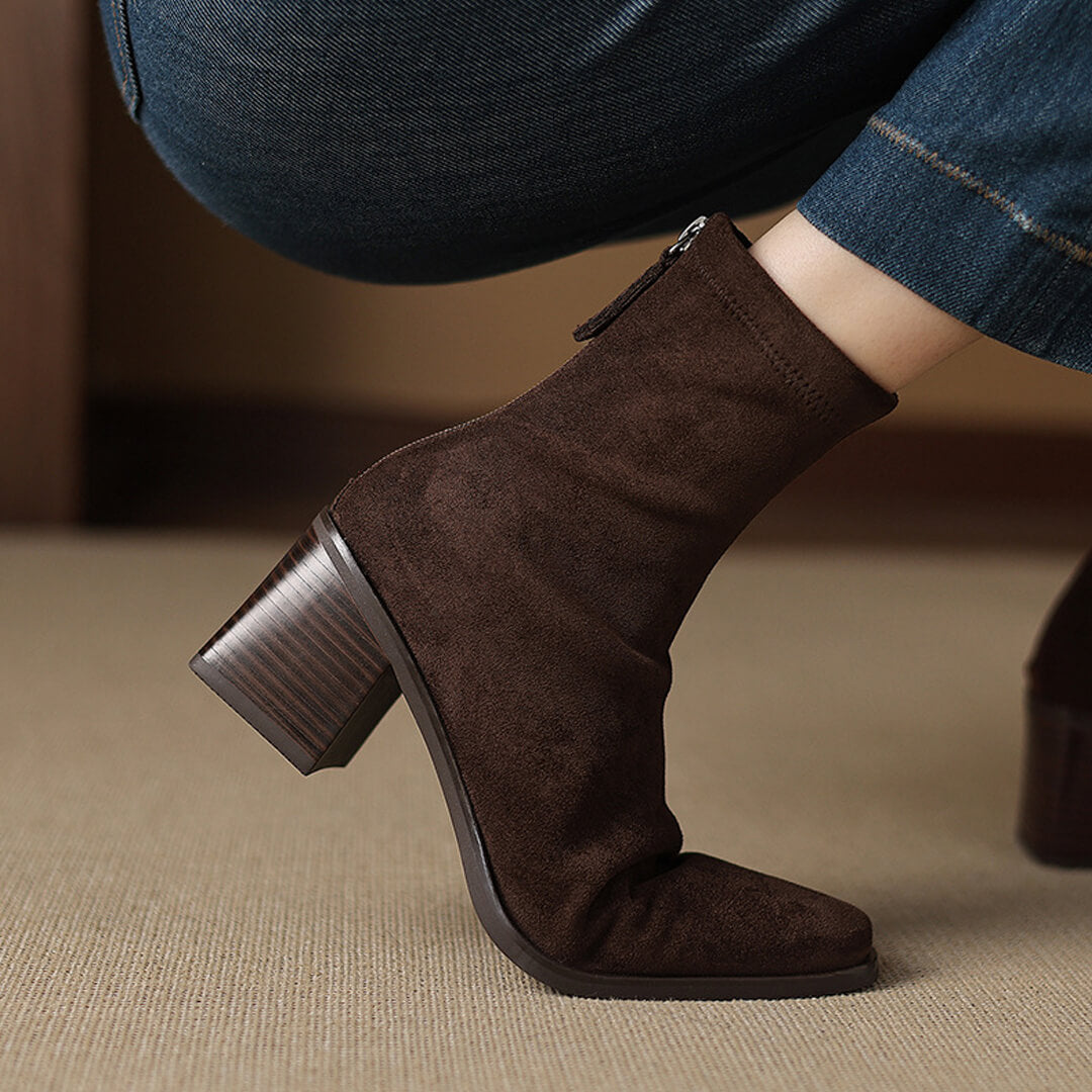 Maria - Authentic Suede Booties
