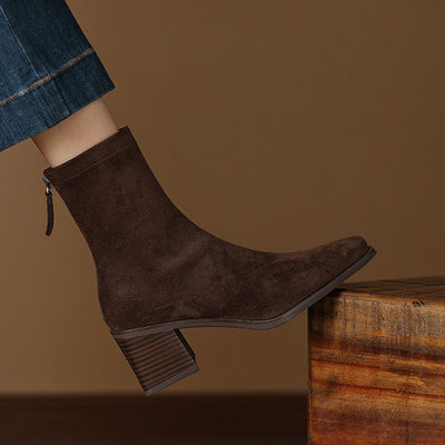 Maria - Authentic Suede Booties