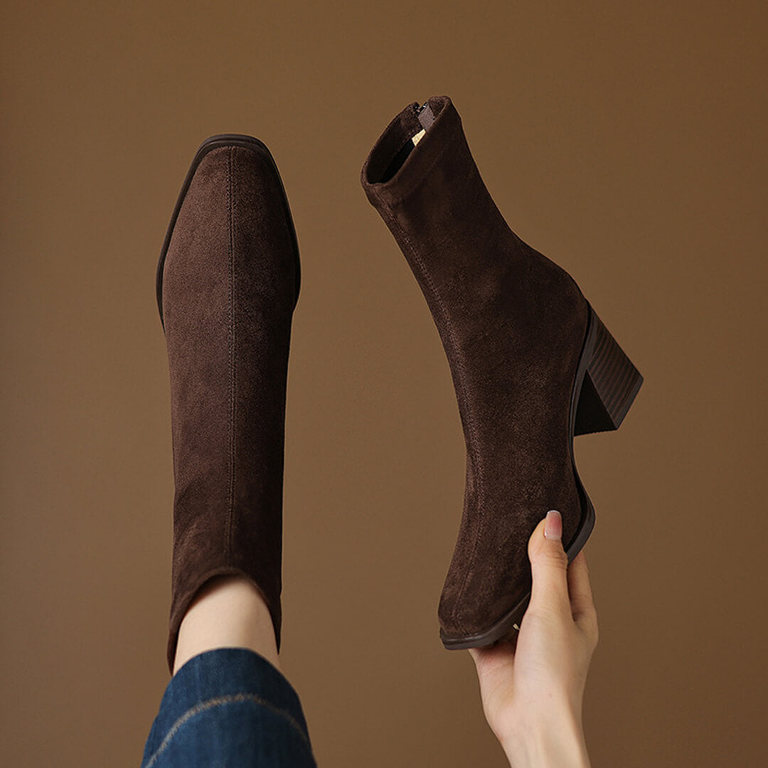 Maria - Authentic Suede Booties