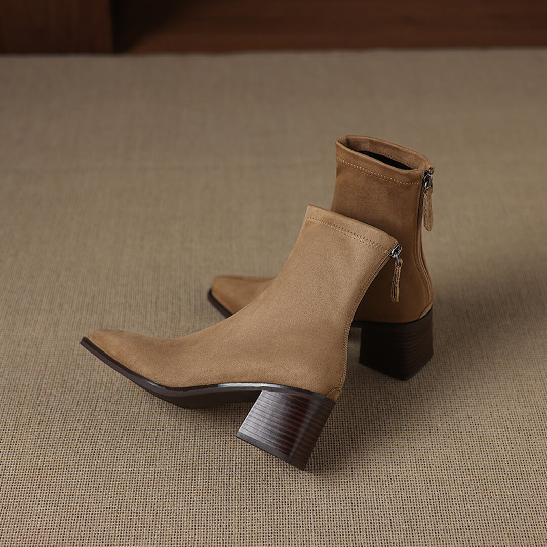 Maria - Authentic Suede Booties