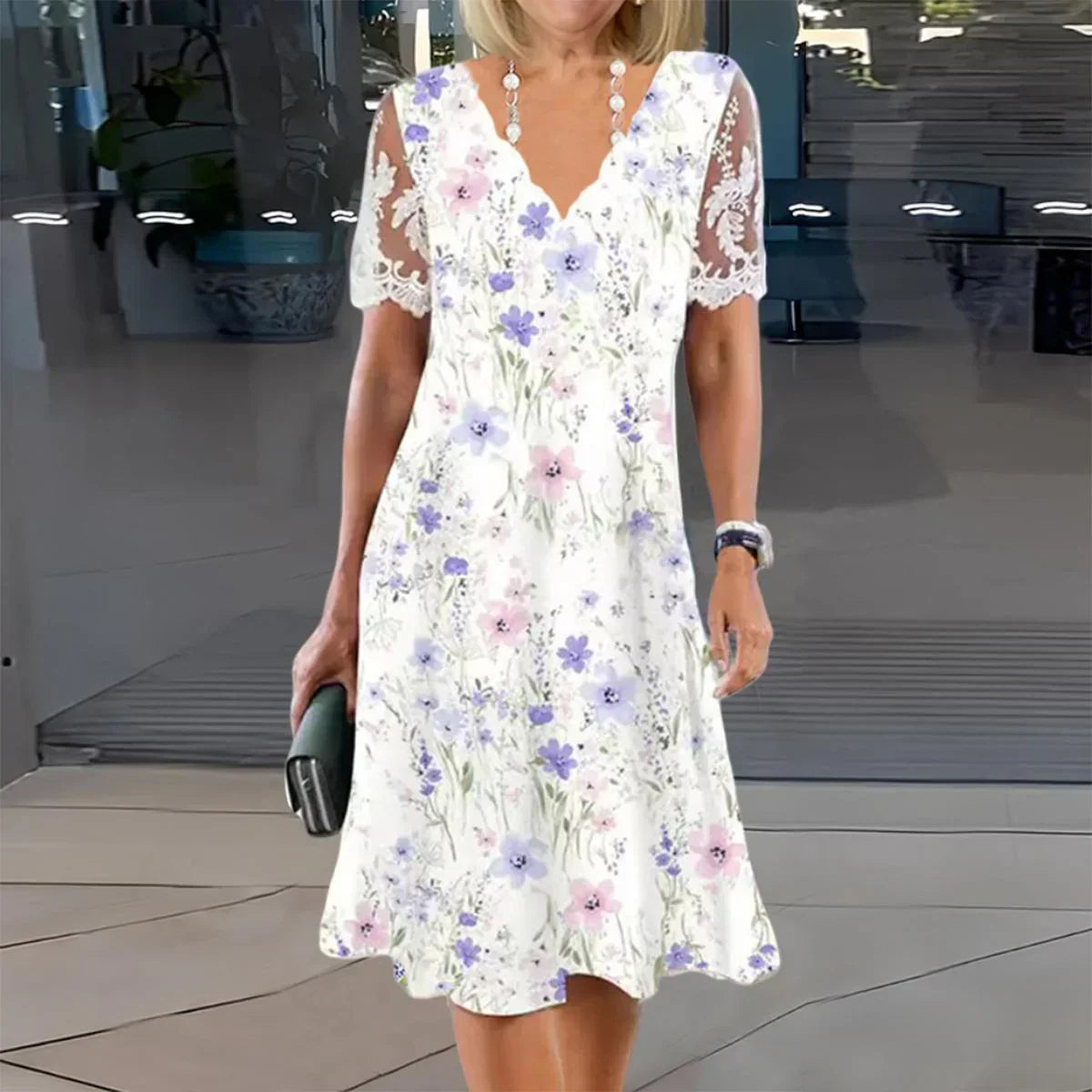 Lane | Graceful Lace Midi Dress