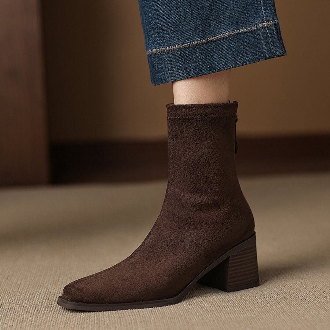 Maria - Authentic Suede Booties