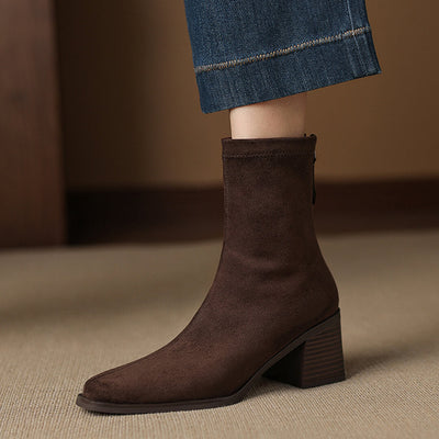 Maria - Authentic Suede Booties