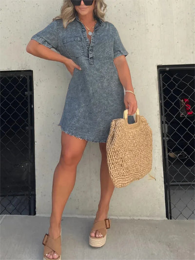 Levia | Summer Washed Shirt Dress