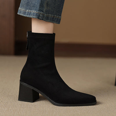 Maria - Authentic Suede Booties