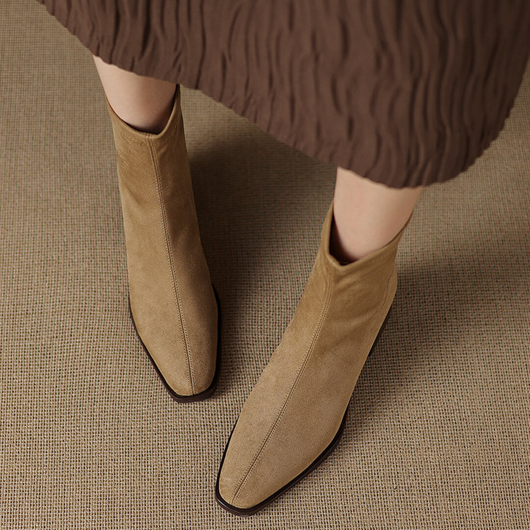 Maria - Authentic Suede Booties