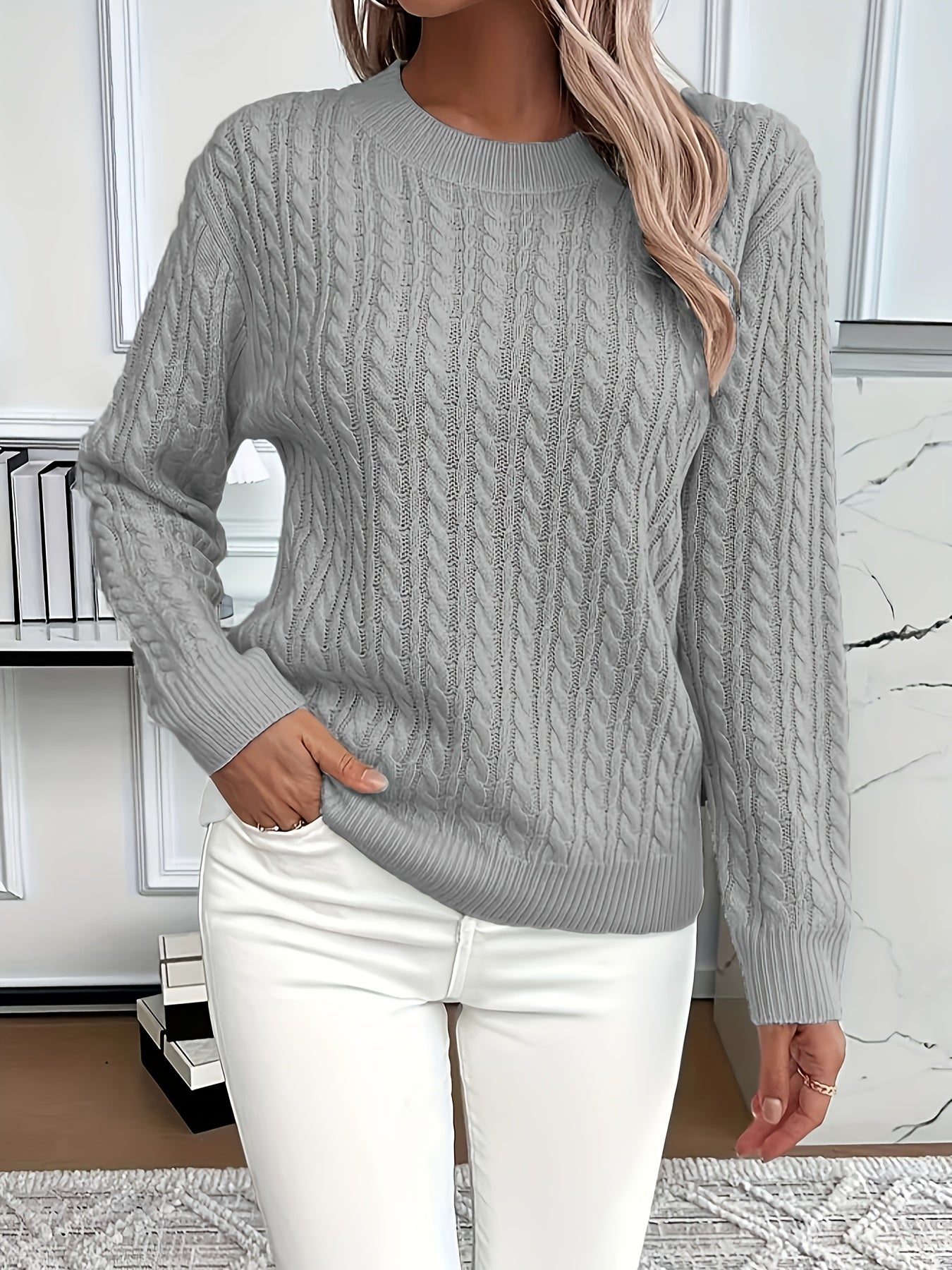 Bernila | Women's Cable Knit Sweater