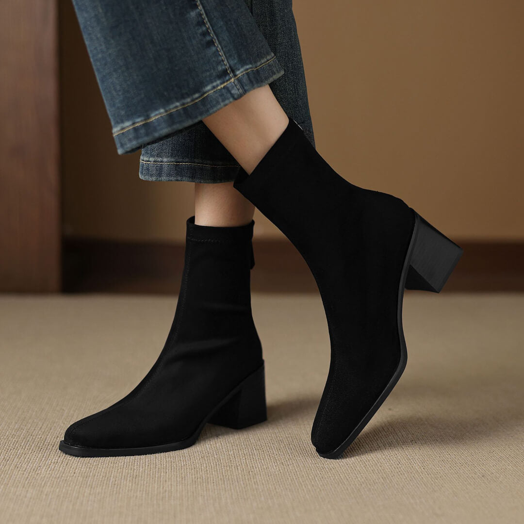 Maria - Authentic Suede Booties