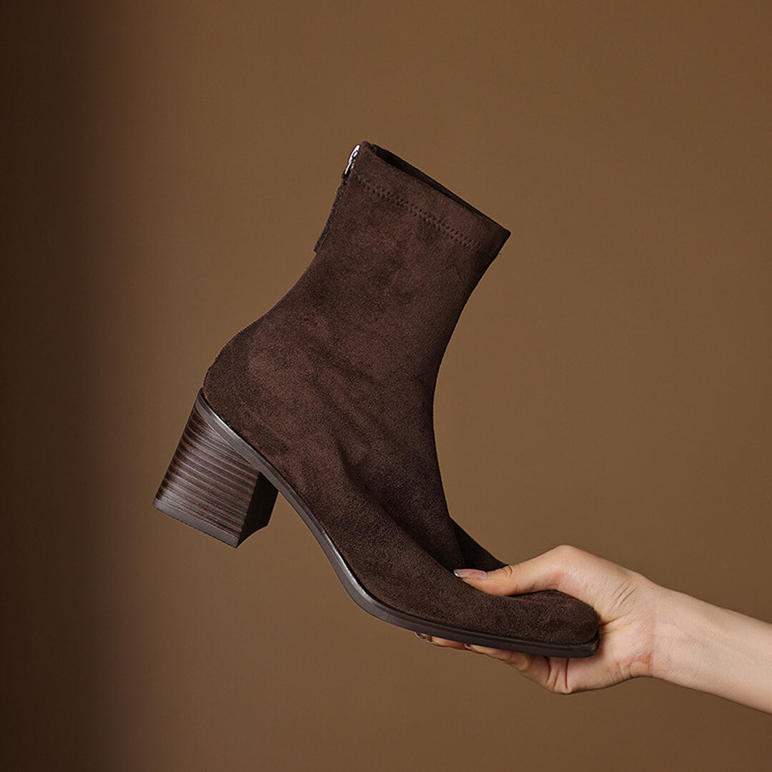 Maria - Authentic Suede Booties