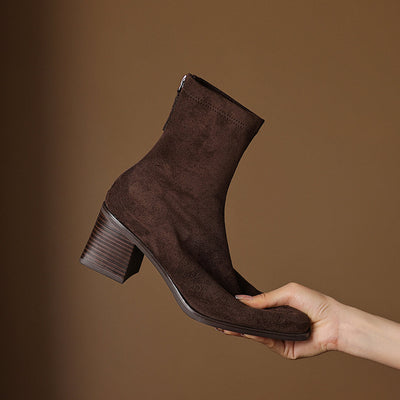 Maria - Authentic Suede Booties