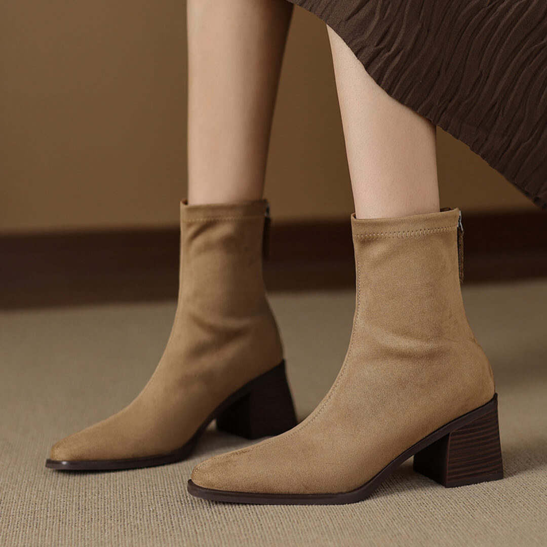 Maria - Authentic Suede Booties