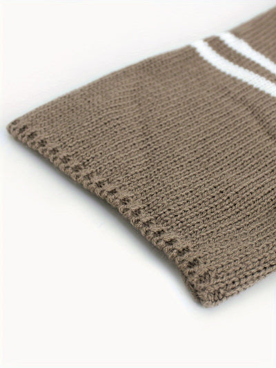 Erin | Striped Zipper Sweater