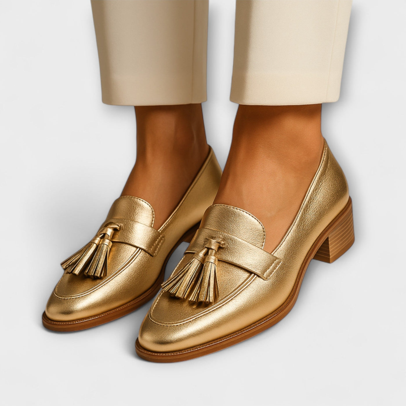 Celeste - Luxe Golden Loafers