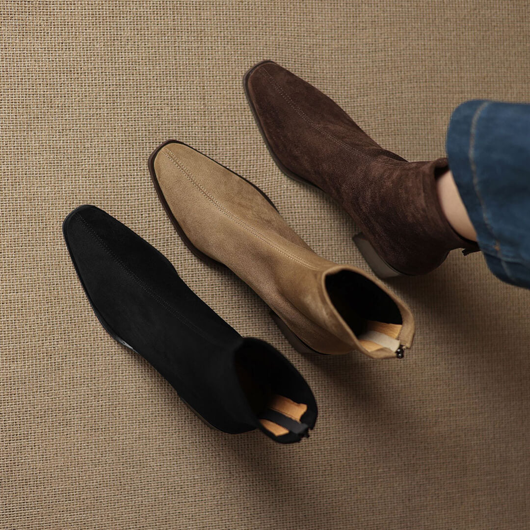 Maria - Authentic Suede Booties