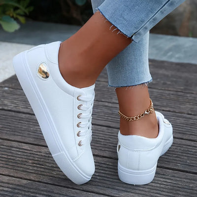 Elodie - Casual Lace-Up Low-Top Sneakers
