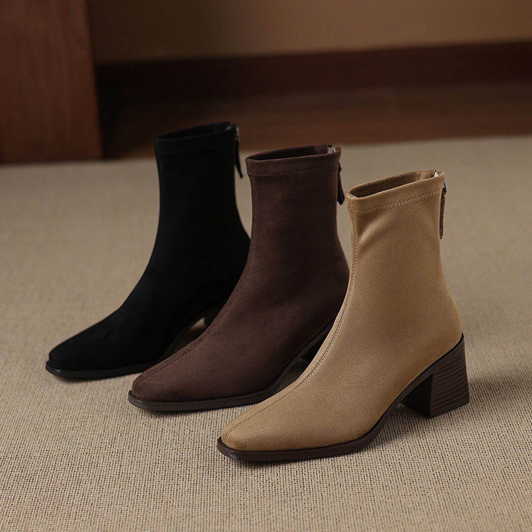 Maria - Authentic Suede Booties