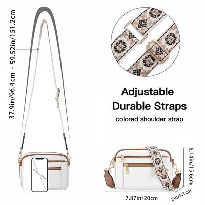Ivy | Stylish Crossbody Bag with Adjustable Patterned Strap