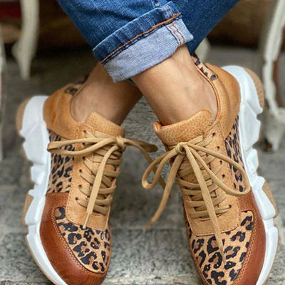 Brooklyn - Cozy Leopard Print Sneakers