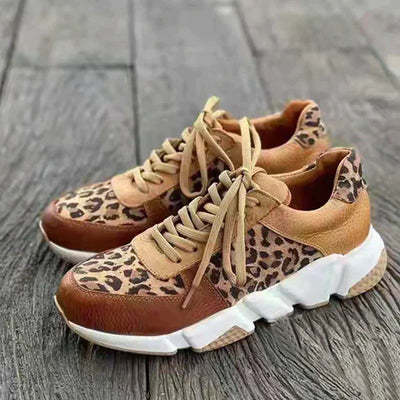 Brooklyn - Cozy Leopard Print Sneakers