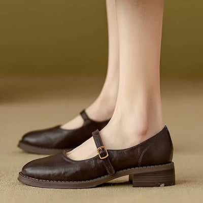 Classic Comfort Mary Janes Made Of Leather