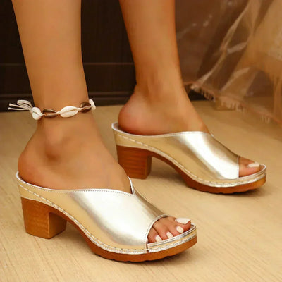 Navy™ | Orthopedic Sandals with Thick Heels