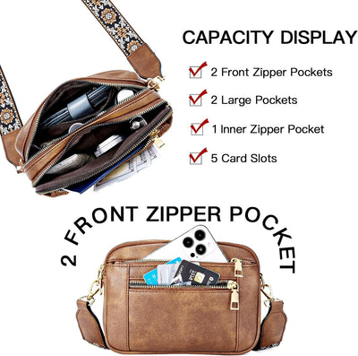 Ivy | Stylish Crossbody Bag with Adjustable Patterned Strap