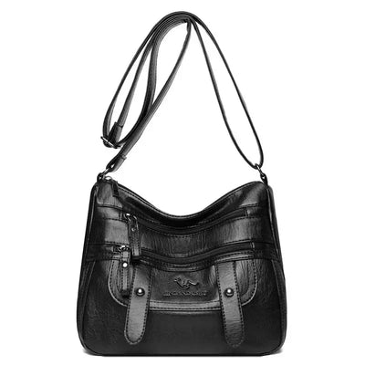 Grace | Chic Retro Multi-Pocket PU Leather Handbag