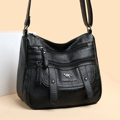Grace | Chic Retro Multi-Pocket PU Leather Handbag