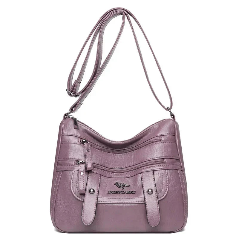 Grace | Chic Retro Multi-Pocket PU Leather Handbag