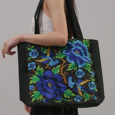 Frankie | Artistic Embroidered Tote Bag