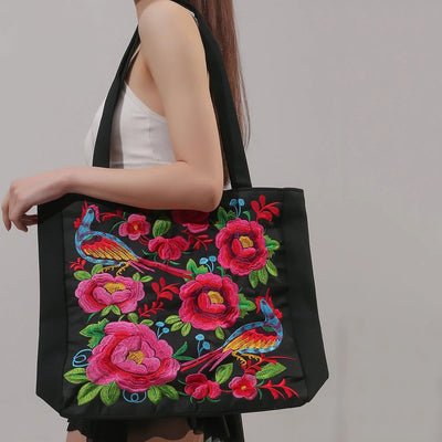 Frankie | Artistic Embroidered Tote Bag