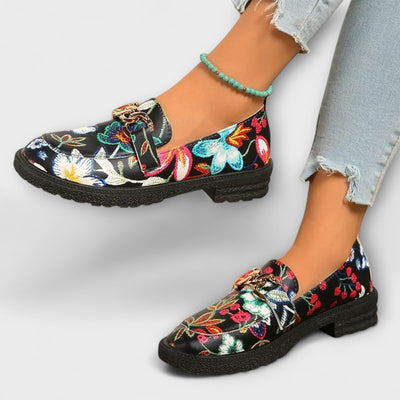 Orla – Colorful Moccasins with Floral Pattern