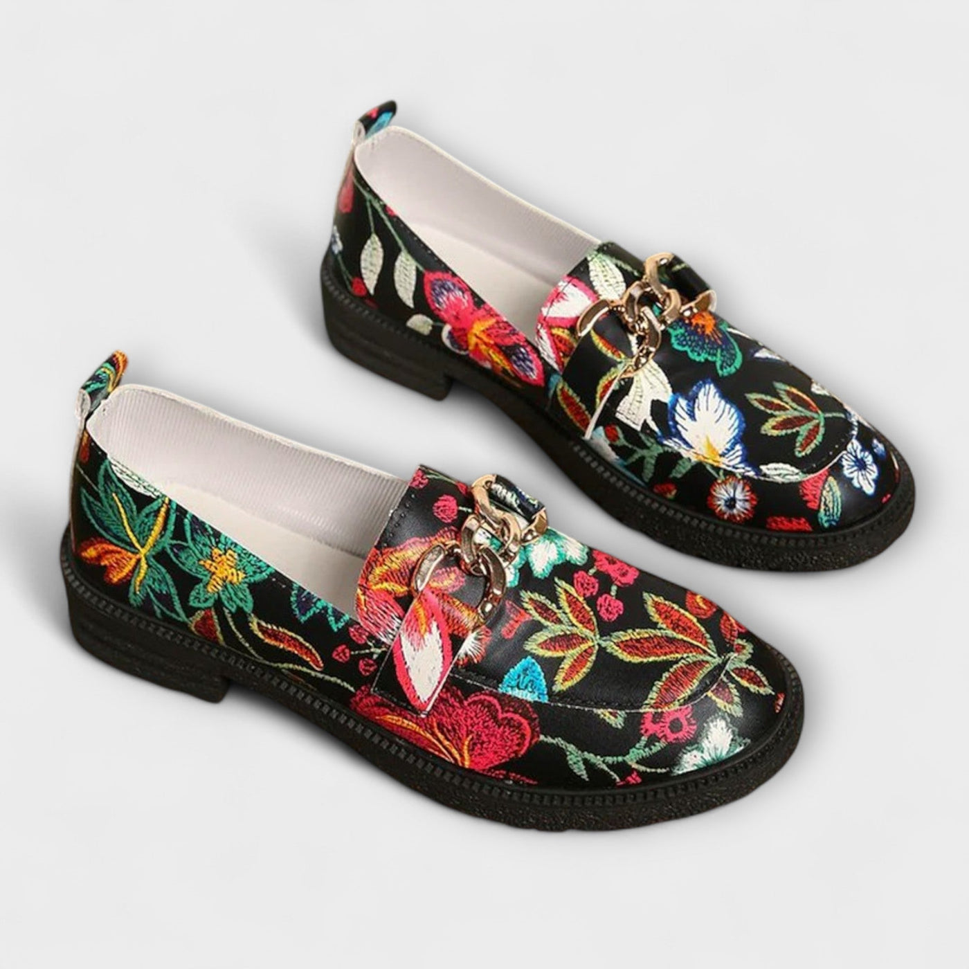 Orla – Colorful Moccasins with Floral Pattern