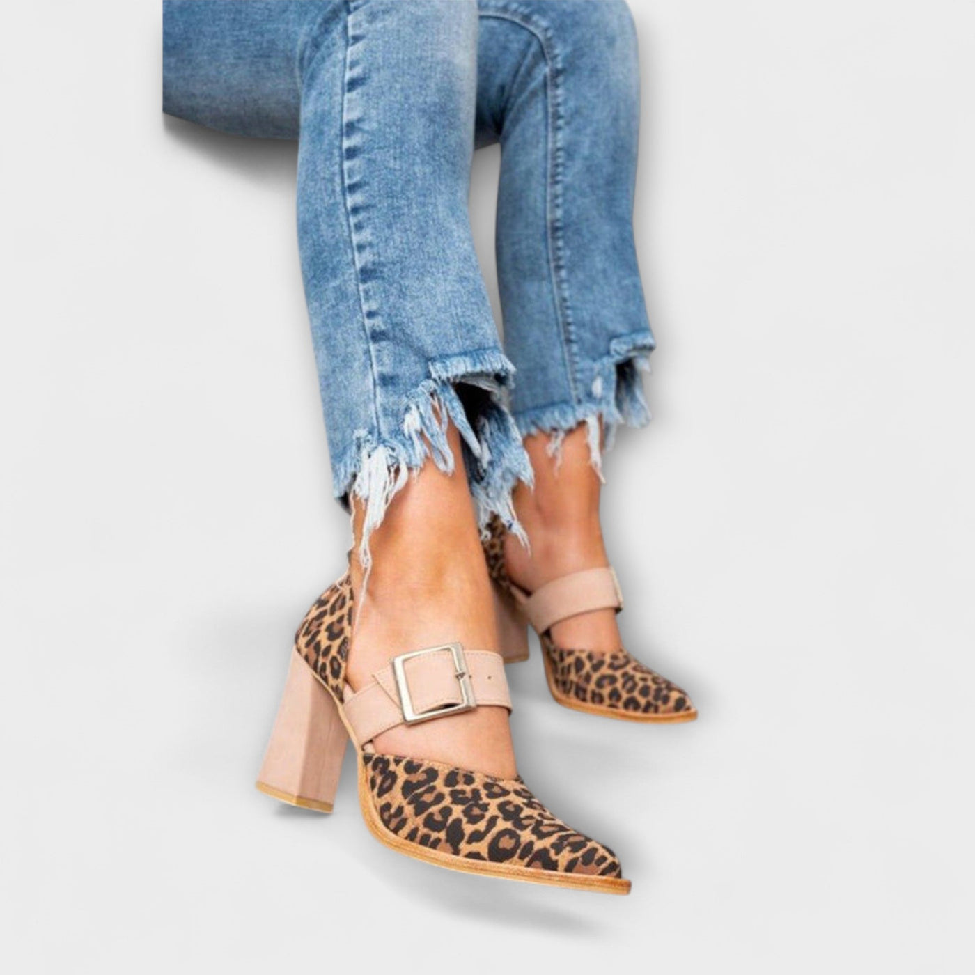 Avano - Leopard Print Heeled Sandals