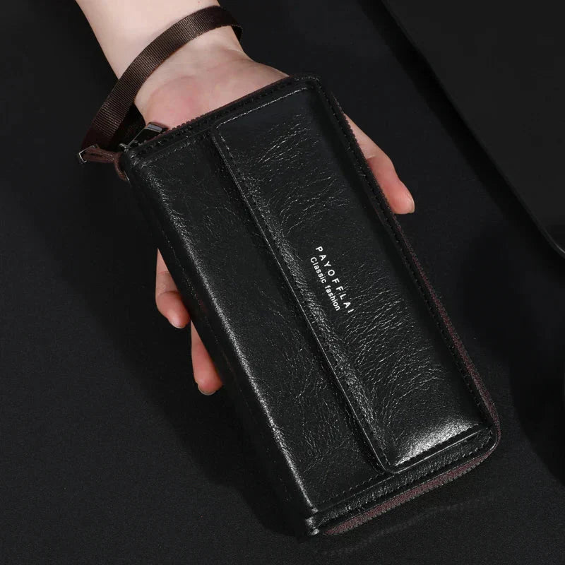 Ruby | Versatile PU Leather Zipper Clutch