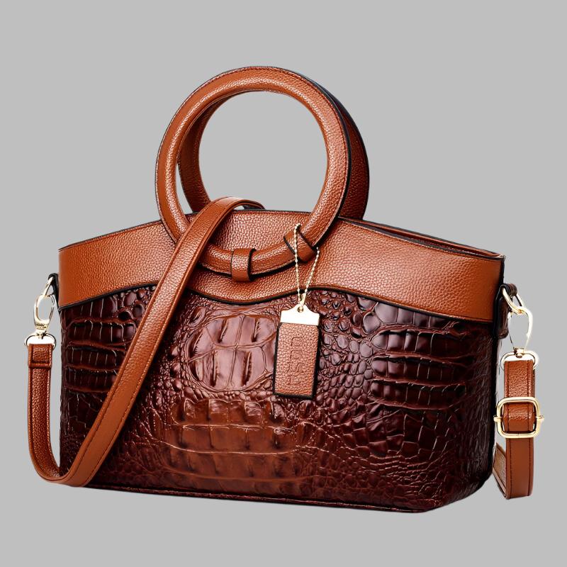 Violet | Chic Handbag Featuring Luxurious Crocodile Embossing