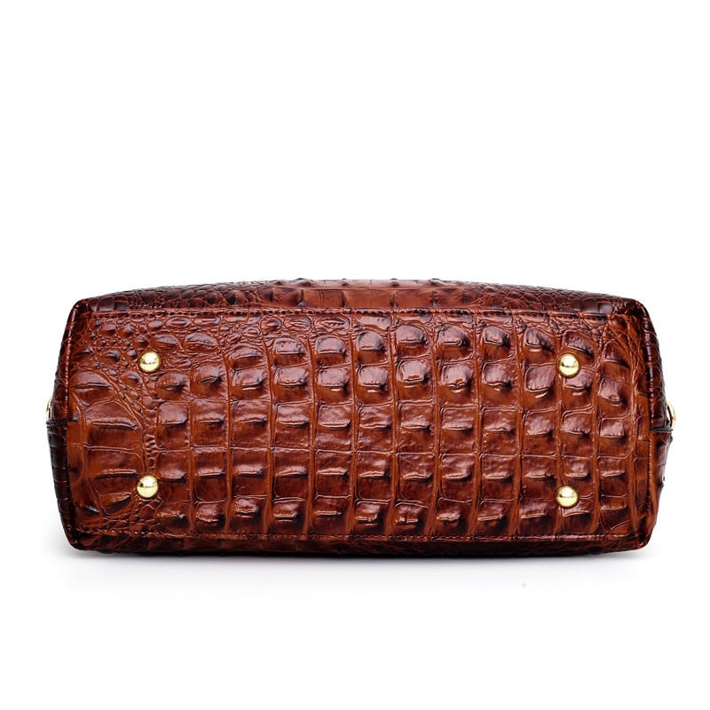 Violet | Chic Handbag Featuring Luxurious Crocodile Embossing