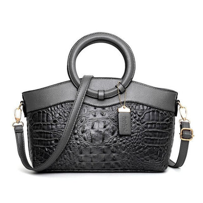 Violet | Chic Handbag Featuring Luxurious Crocodile Embossing